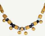 detail of black and gold Roman necklace, approximately 4500 years old