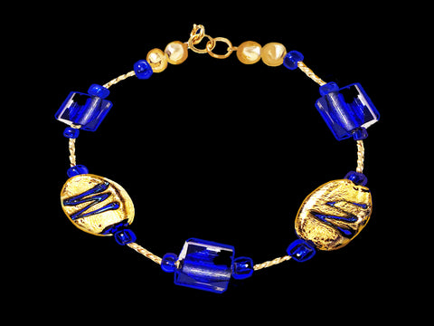 ETRUSCAN BRACELET - VINTAGE BEADS; MODERN LOOK