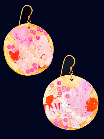 PINK GRAFFITI EARRINGS